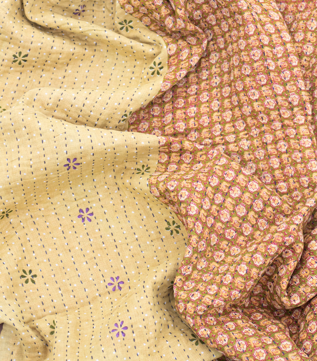 Kiwi Small Quilted Throw