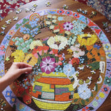 Bird & Flowers Round Puzzle